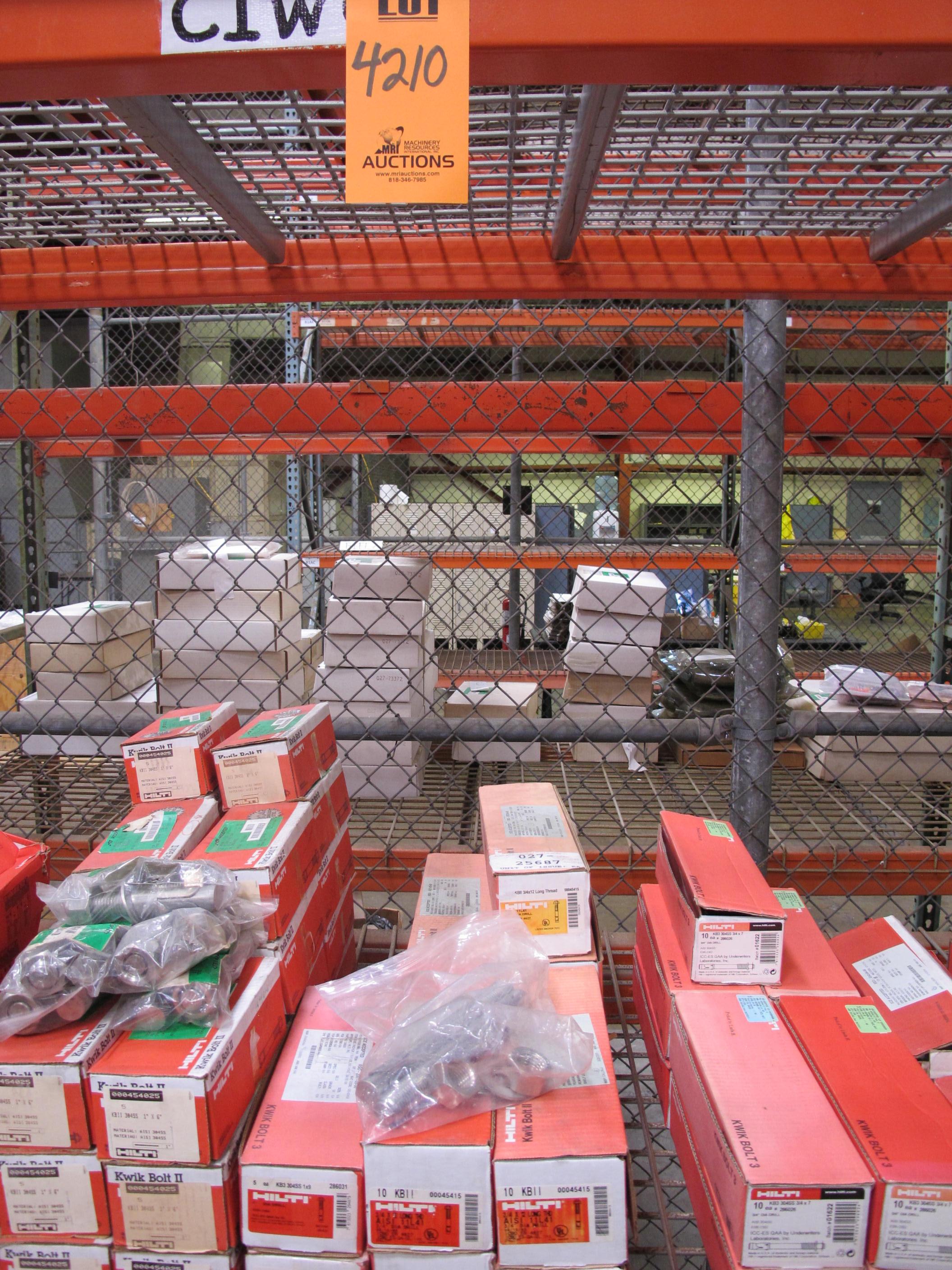 LOT TO INCLUDE: LARGE QUANTITY OF HILTI ANCHORS AND BOLTS. LOADING & HANDLING FEE $15-4210